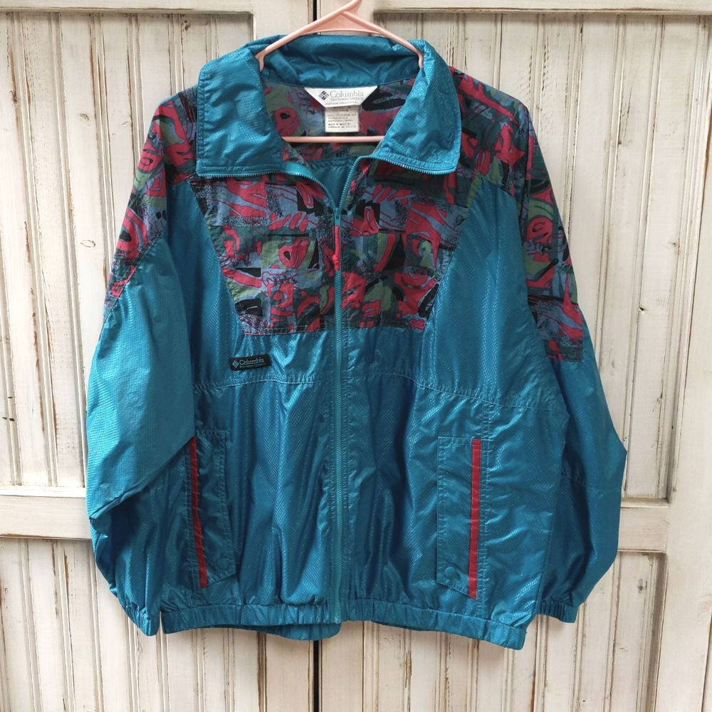 Vintage/90s , Columbia women's warm-up jacket, windbreaker. Size Large